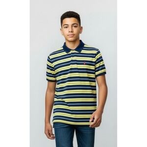 Polo Ralph Lauren Boys Size XL (20) Multicolor Striped Polo Shirt Cotton Used